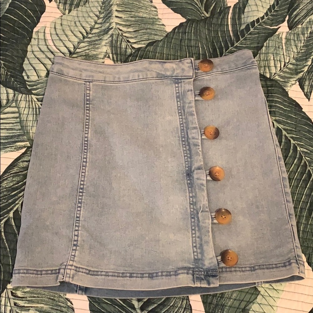 Free People jean skirt